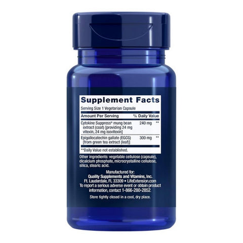 Life Extension, Cytokine Suppress, with Egcg 30 Vcaps