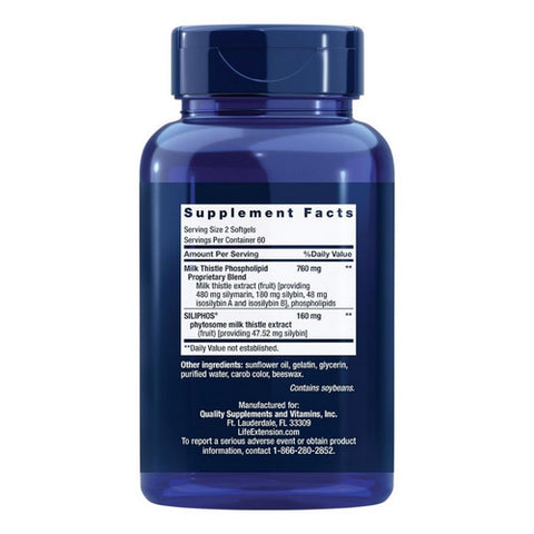 Life Extension, European Milk Thistle-Advanced Phospholipid Delivery, 120 Sgels