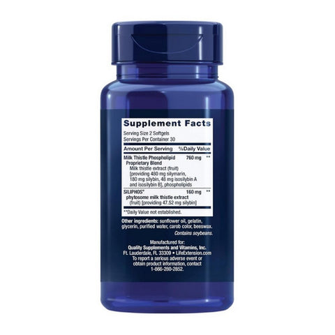 Life Extension, European Milk Thistle-Advanced Phospholipid Delivery, 60 Softgels