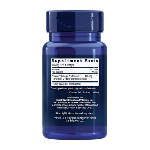 Life Extension, Provinal Purified Omega-7, 420 mg, 30 Softgel
