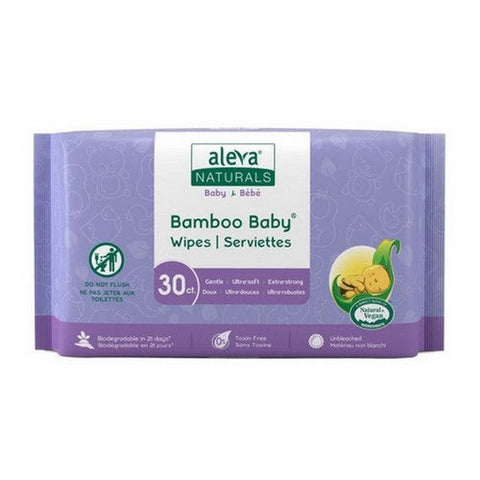 Aleva Naturals, Bamboo Baby Wipes Travel Size, 30 Ct Aleva Naturals