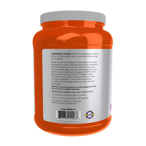 Now Foods, Sprouted Brown Rice Protein, 2 Lbs