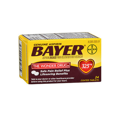 Bayer, Genuine Aspirin, 325Mg, 24 tabs