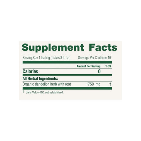 Traditional Medicinals, Dandelion Leaf & Root Tea, 16 Bag