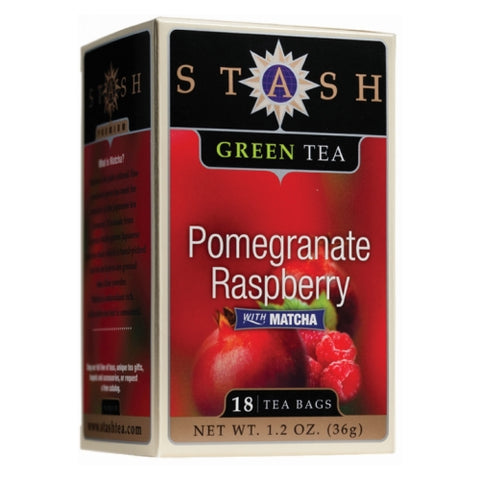 Stash Tea, Pomegranate Raspberry with Matcha Tea, 18 Bags