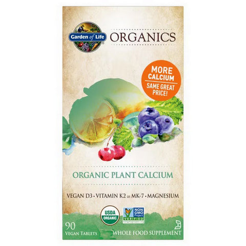 Garden of Life, Organics Plant Calcium, 90 Tabs