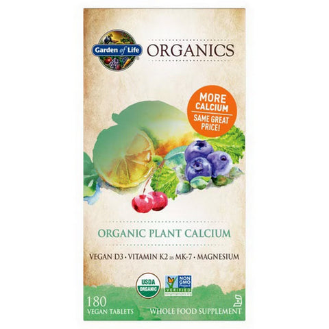 Garden of Life, Organics Plant Calcium, 180 Tabs