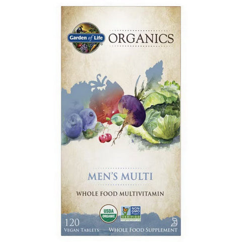 Garden of Life, Organics Mens Multi, 120 Tabs