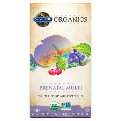Garden of Life, Organics Prenatal Multi, 180 Tabs