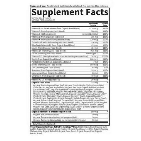 Garden of Life, Organics Women's 40 Plus Multi, 60 Tabs