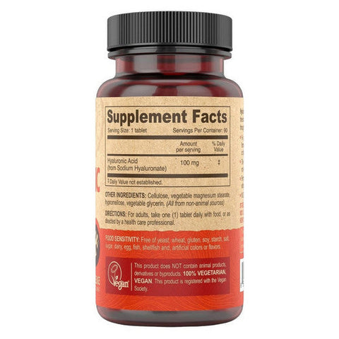 Deva Vegan Vitamins, Vegan Hyaluronic Acid, 100 Mg, 90 Tab Deva Vegan Vitamins