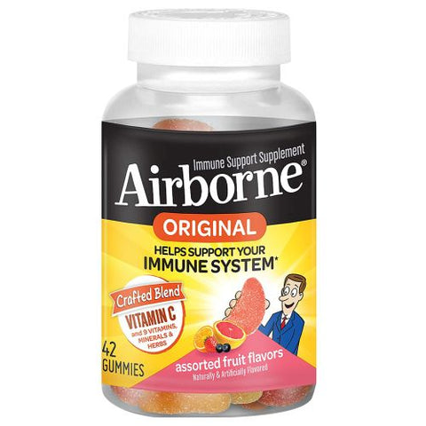 Airborne, Assorted Fruit Flavored, 42 Gummies