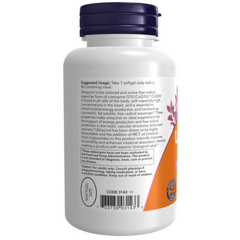 Now Foods, Ubiquinol, 100 mg, 120 Softgels
