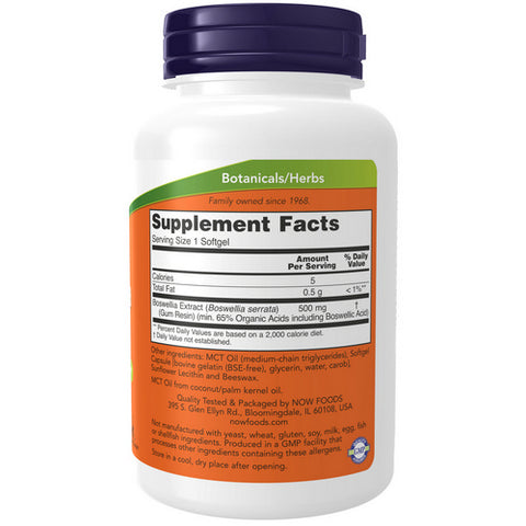 Now Foods, Boswellia Extract, 500 mg, 90 Softgels