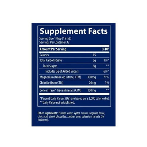 Trace Minerals, Magnesium Tangerine, 300 mg, 16 Oz Trace Minerals