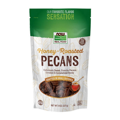 Now Foods, Honey Roasted Pecans, 8 Oz