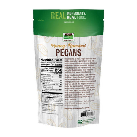Now Foods, Honey Roasted Pecans, 8 Oz