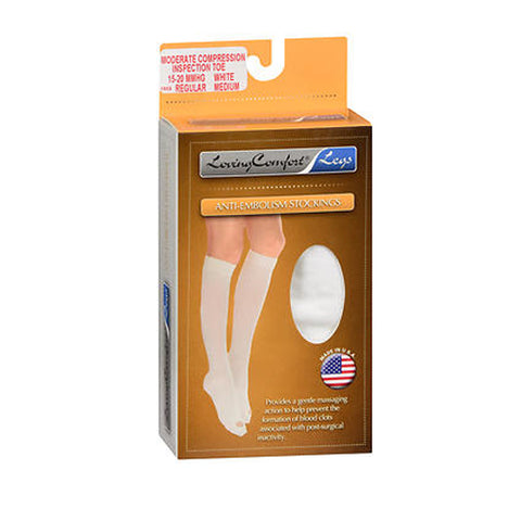Scott Specialties, Loving Comfort Anti-Embolism Stockings Open Toe, Medium Regular 1 Pair