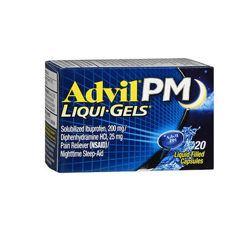 Advil, Pm Ibuprofen Pain Reliever, 20 Liquid Gels