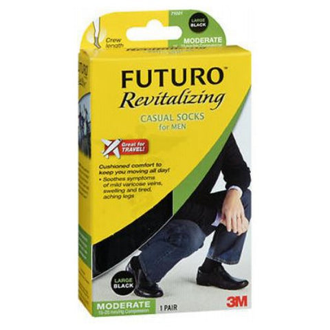 Futuro Casual Socks Large, Black 1 Each by Ace