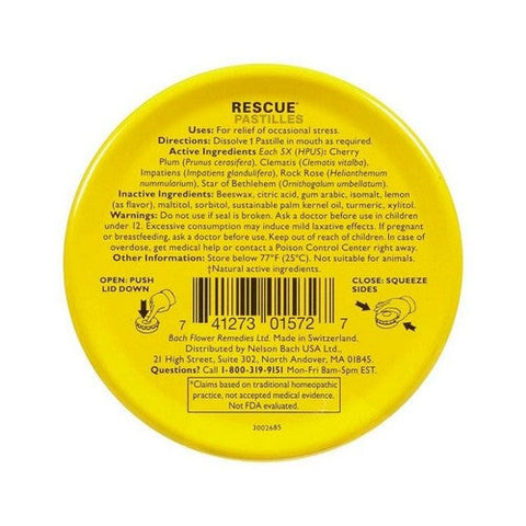 Bach, Rescue Pastilles Natural Stress Relief Lemon, 1.7 Oz Bach