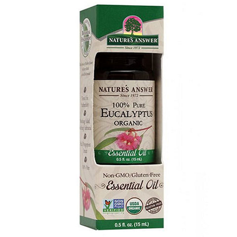 Nature's Answer, Essential Oil, Organic Eucalyptus 0.5 Oz