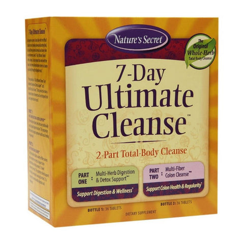 Nature's Secret, 7-Day Ultimate Cleanse 2-Part Total Body Cleanse, 1 Kit