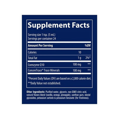 Trace Minerals, Coq10 Tangerine, 100 mg, 4 Oz Trace Minerals