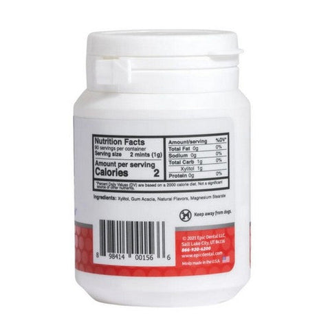 Epic Dental, Xylitol Mints Sugar-Free Cinnamon, Cinnamon 180 Count Epic Dental