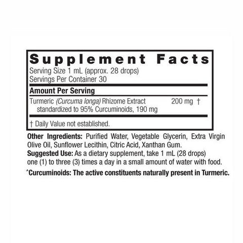 Nature's Answer, Turmeric-3 Alcohol-Free, 200 Mg, 1 Oz Nature's Answer