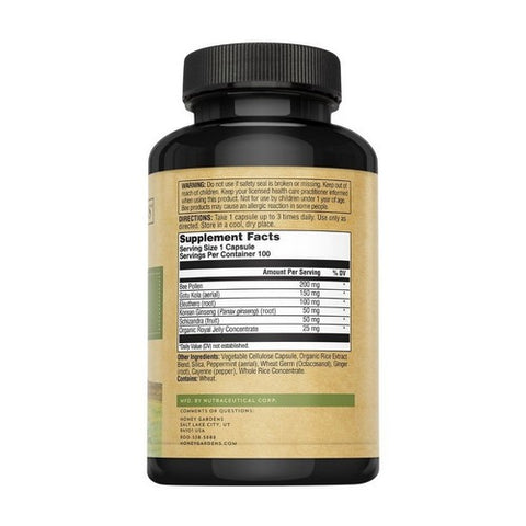 Honey Gardens, Raw Energy Extreme, 100 Caps