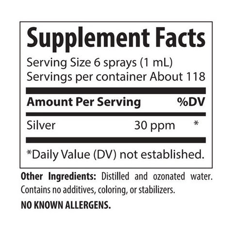 Trace Minerals, Colloidal Silver Spray 30 PPM, 4 Oz