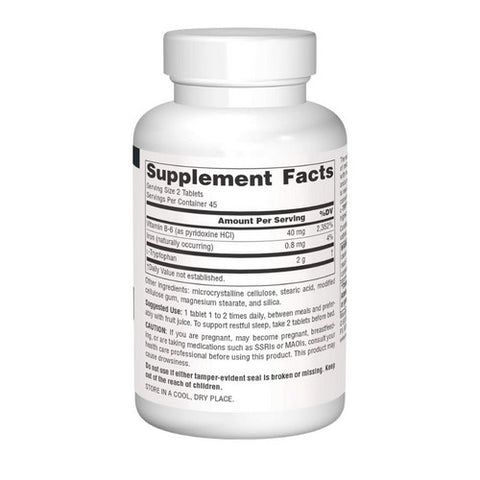 Source Naturals, L-Tryptophan with Vitamin B-6, 1000 mg, 90 Tabs