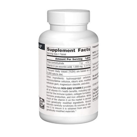 Source Naturals, Vitamin C  Non-GMO, 1000 mg, 60 Tabs Source Naturals