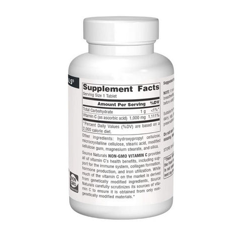 Source Naturals, Vitamin C  Non-GMO, 1000 mg, 60 Tabs
