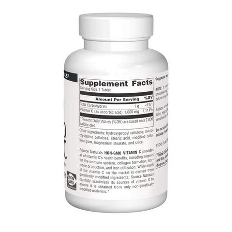 Source Naturals, Vitamin C  Non-GMO, 1000 mg, 120 Tabs Source Naturals