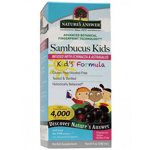 Nature's Answer, Sambucus Kids Formula, Alcohol Free, 8 Oz