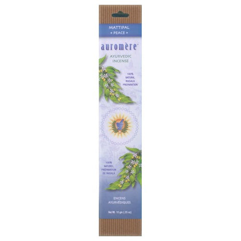 Auromere, Ayurvedic Incense, Mattipal Peace 1 Count