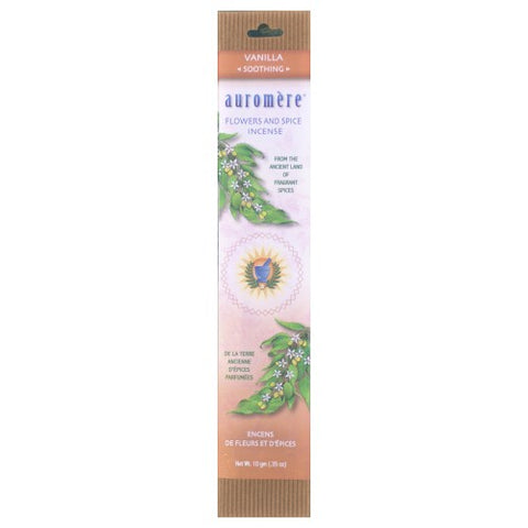 Auromere, Flower & Spice Incense, Vanilla 1 Count