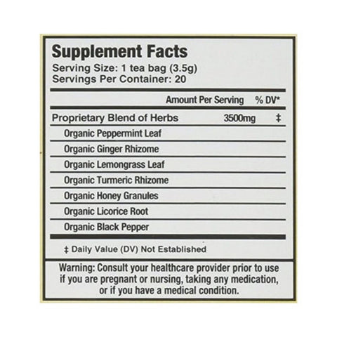 The Mate Factor, Functional Herbal Blends Ginger Turmeric With Black Pepper Tea, 20 Count