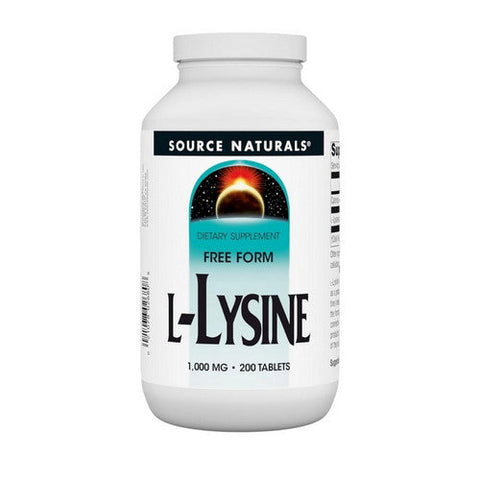 Source Naturals, L-Lysine, 1,000 mg, 200 Tabs Source Naturals