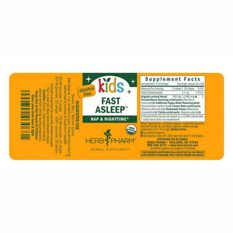 Herb Pharm, Kids Fast Asleep, 4 Oz Herb Pharm