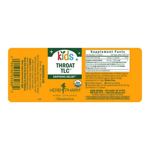 Herb Pharm, Kids Throat TLC, 1 fl oz Herb Pharm