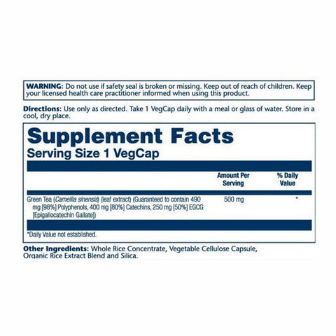 Solaray, Green Tea Extract, 500 mg, 30 Caps Solaray
