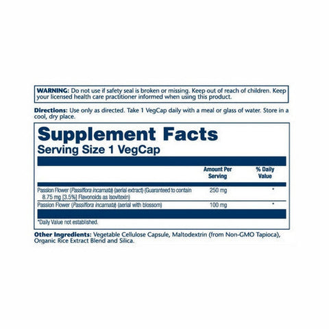 Solaray, Passion Flower Extract, 250 mg, 60 Caps Solaray