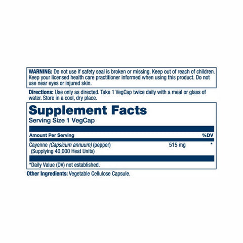 Solaray, Cayenne, 515 mg, 180 Caps