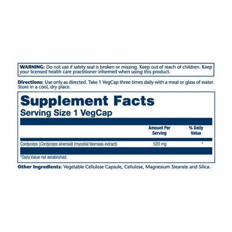 Solaray, Cordyceps, 520 mg, 100 Caps Solaray