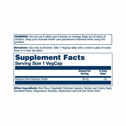 Solaray, BioCitrate Potassium, 60 Caps Solaray
