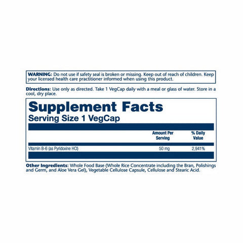 Solaray, Vitamin B-6, 100 mg, 120 Caps Solaray