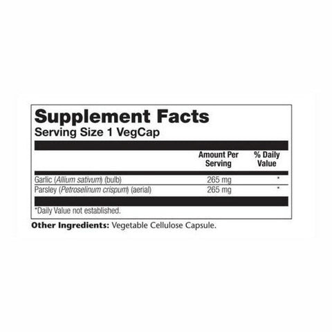 Solaray, True Herbs Garlic Parsley, 530 Mg, 100 Veg Caps Solaray